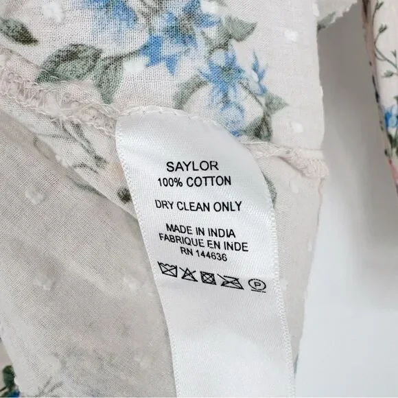 SAYLOR Clover Smocked Floral Top Small - Picture 9 of 10